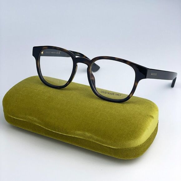 NEW Gucci GG1343O 002 Dark Havana Oval Unisex Eyeglasses - Picture 1 of 12